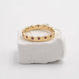 Cumulus Cloud Ruby Ring