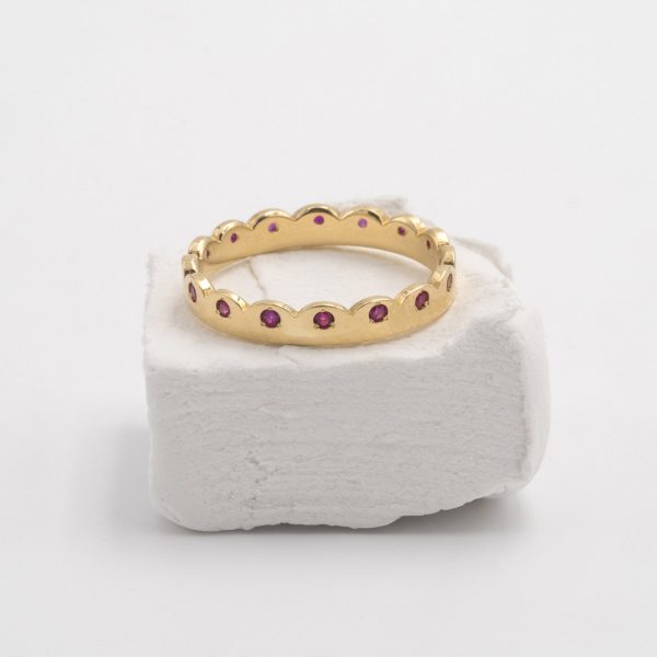 Cumulus Cloud Ruby Ring