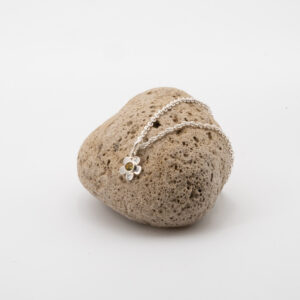 Secret Garden Daisy Pendant - Yellow Sapphire - Silver - Image 3