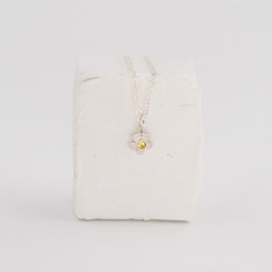 Secret Garden Daisy Pendant - Yellow Sapphire - Silver