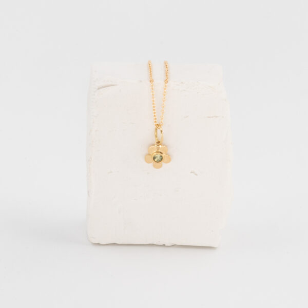 Secret Garden Daisy Pendant - Sage Green Sapphire