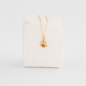 Secret Garden Daisy Pendant - Orange Sapphire