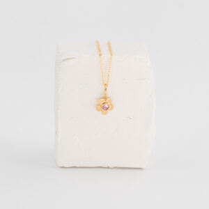 Secret Garden Daisy Pendant - Pink Sapphire