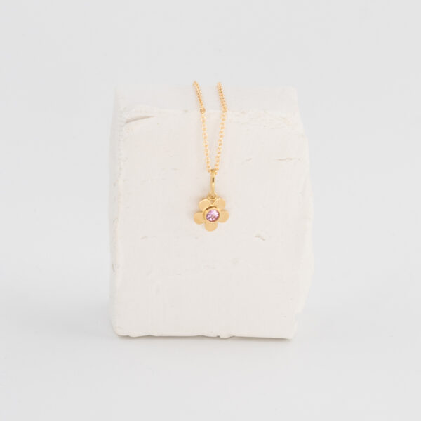 Secret Garden Daisy Pendant - Pink Sapphire