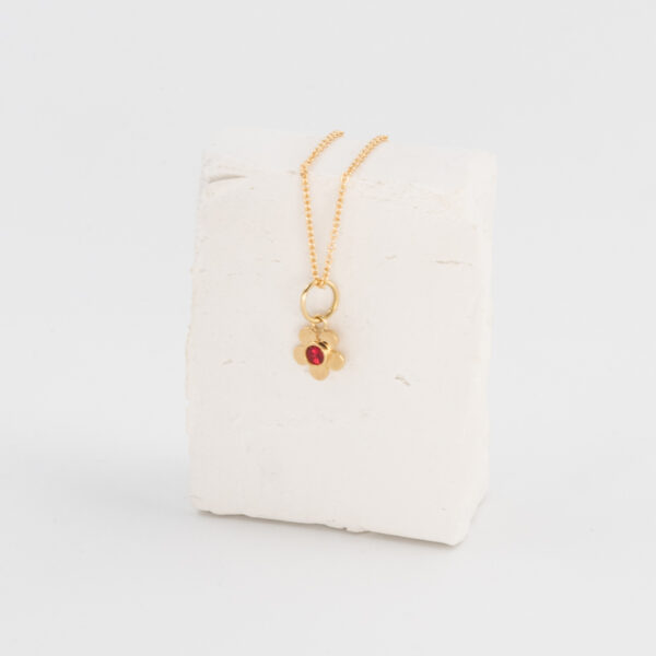 Secret Garden Daisy Pendant - Ruby