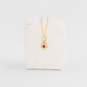 Secret Garden Daisy Pendant - Ruby - Image 2