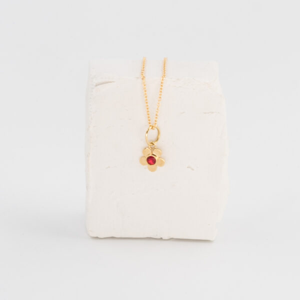 Secret Garden Daisy Pendant - Ruby