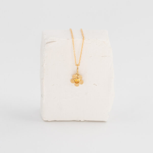 Secret Garden Daisy Pendant- Yellow Sapphire