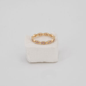 Ribbon Ring with Purple Sapphire