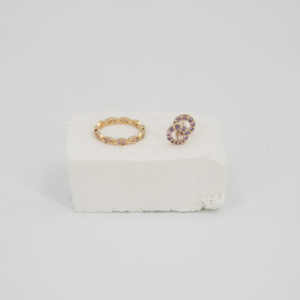 Ribbon Ring with Purple Sapphire - Image 3