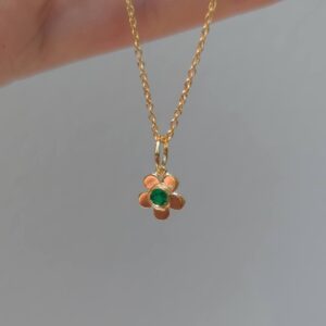 Secret Garden Daisy Pendant - Emerald